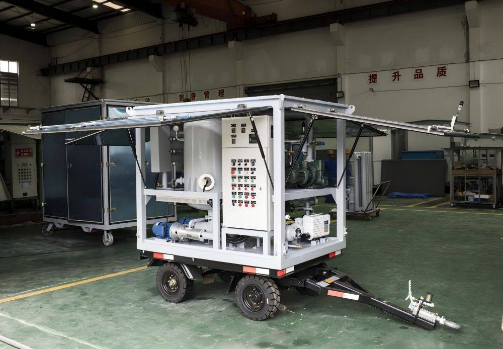 Trailer type transformer oil filter machine